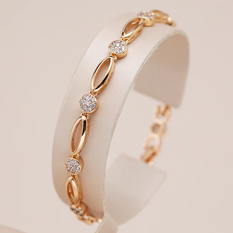 Elegant Golden Zirconia Bracelet