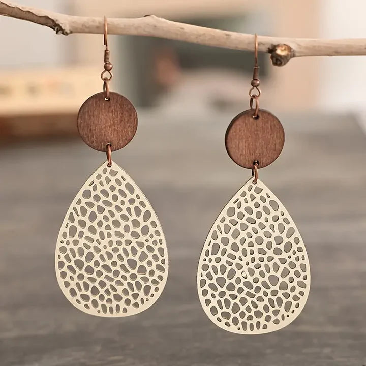 Vintage Hollow Drop Earrings