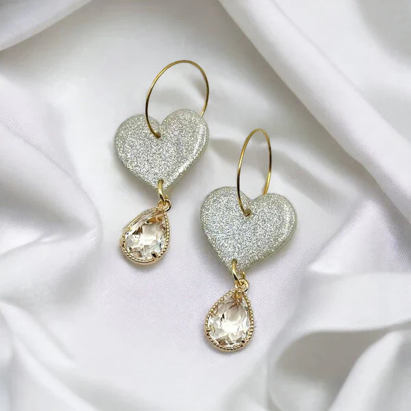 Vintage Heart Bright Earrings